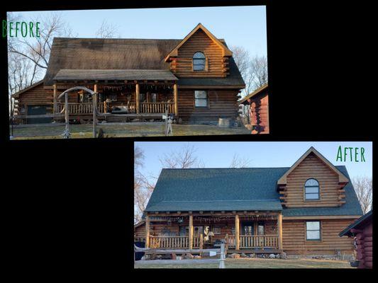 New  London, MN home re-roofed in 1 day.