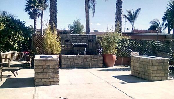 Nice water feature in BBQ and picnic area.