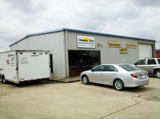 Front of Classic Tint as seen from College Street in Beaumont Texas