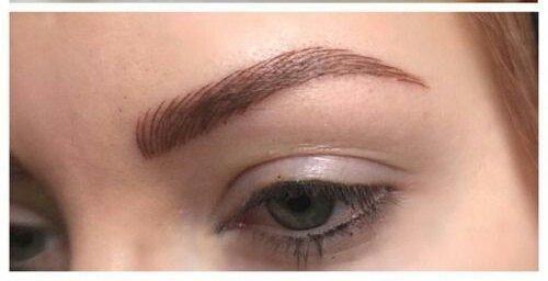 AFTER Microblading eyebrows