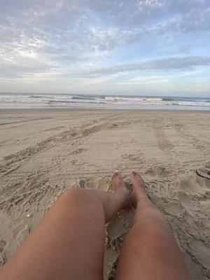 Toes in the sand