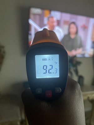 Temperature inside our apartment. 4 weeks without A/C.