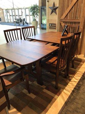 Custom maple and oak dining tables