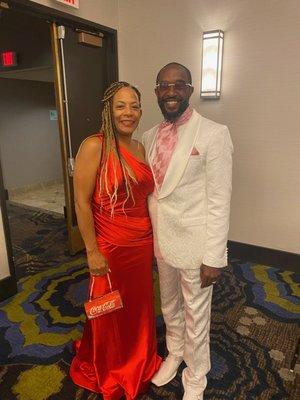 Red Dress and Coke Cola evening bag