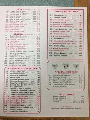 Menu.