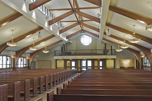 Inside facing West (back of church)