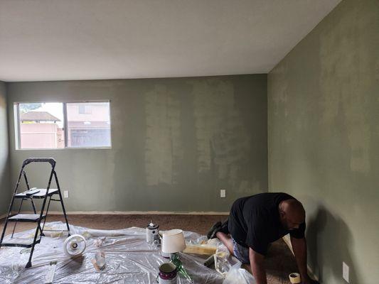 Painting a large bedroom