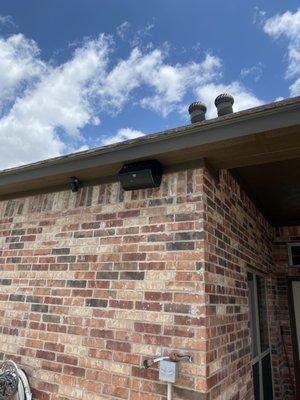 Outdoor Speakers and Security Camera