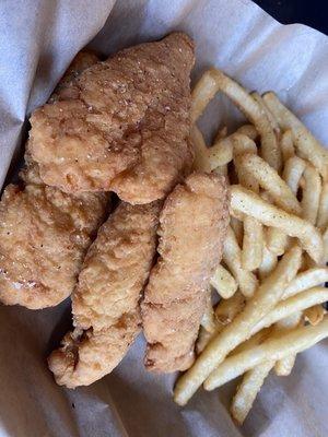 Chicken tenders and fries