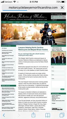 Raleigh North Carolina motorcycle accident lawyers