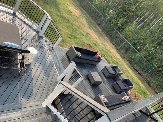 3 level deck, Trex decking