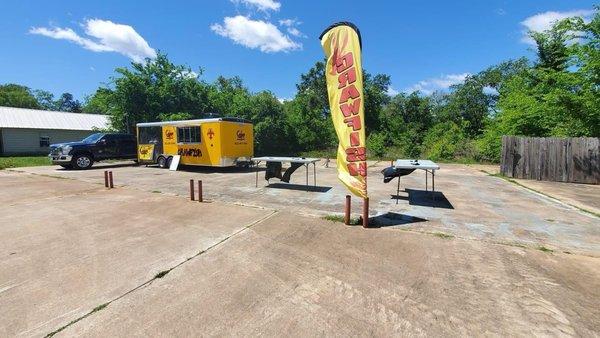 Food trailer.