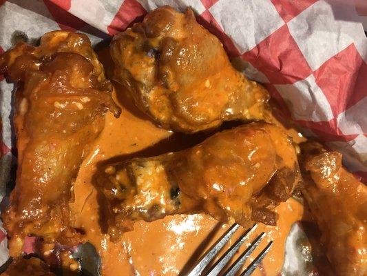 Blue cheese habanero wings