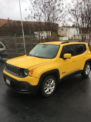 2015 Jeep Renegade hit by a Turkey