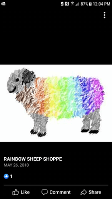 Rainbow Sheep Shoppe Mascot