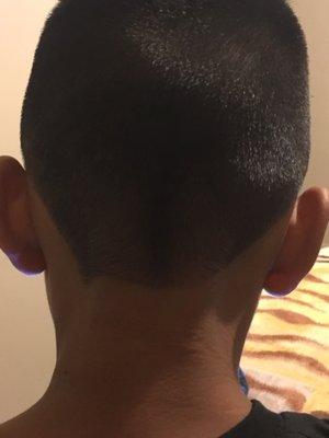 My sons hairline wasn't cut correct, don't matter if my kid Moves, I have paid $25 at a barbershop and they didn't make this mistake