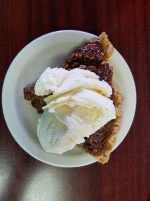 Pecan Pie and Vanilla Ice Cream