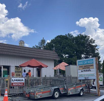 A patio deck while you get Emissions done, 07.23.2023.