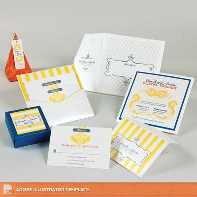 This invitation suite is available in 100's of colors and options.