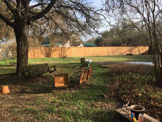 100' cedar privacy fence.