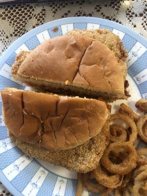 Tenderloin and onion rings