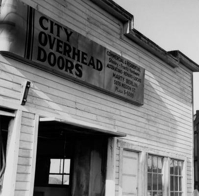 Grandpa Marty's original store front back in 1948. Photo by Northgate Garage Doors, Inc.™