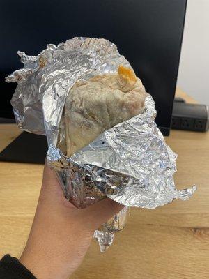 Chorizo breakfast burrito