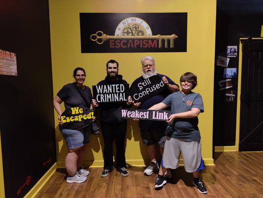 Completed the escape room in 51 minutes