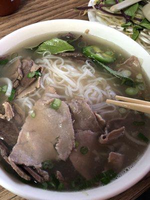 Pho w/ rare steak and brisket.