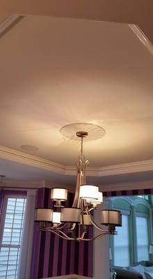 Ceiling freshly painted in Frederick, MD