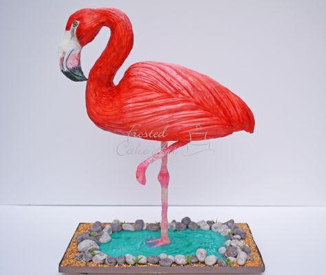 Flamingo sculpted Cake