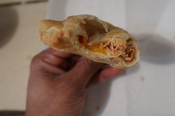 Chicken and cheese empanada