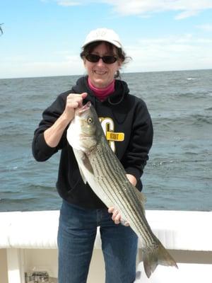 A great day of fishing in the waters off Barnstable MA