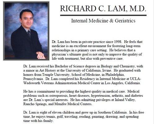 Dr. Lam's Biography