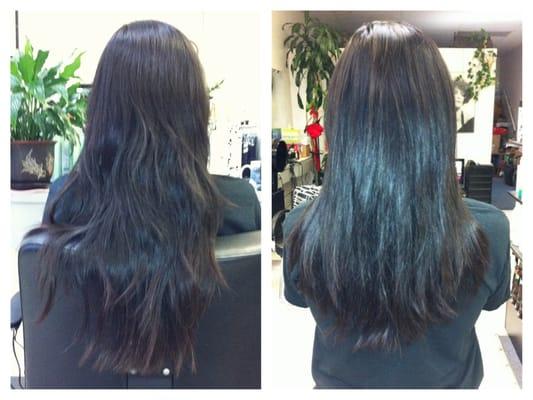 Before & After cut by Kim (the older sister)