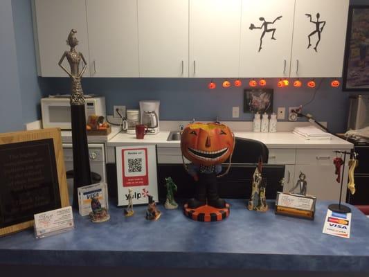 Halloween front desk