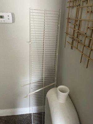 Bedroom closet shelf rack