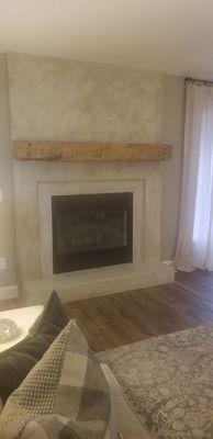 Concrete fireplace