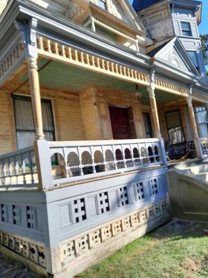 Bottom porch of 1889 Restore