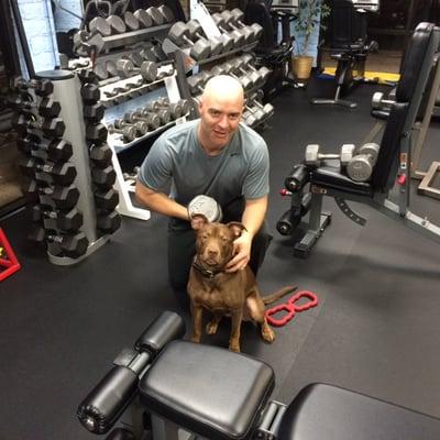 Everybody loves Oscar, our gym mascot