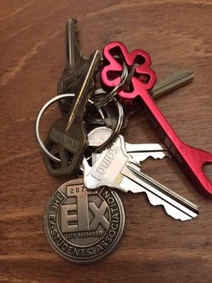 Helps to have one of these sweet Texas Exes key fobs for entry.