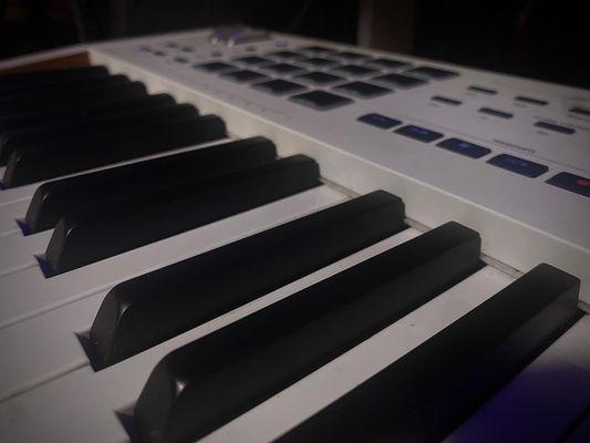 Our 88-key Arturia Keylab, perfect for lessons and complete with fully weighted keys