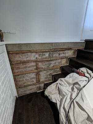 Water damaged wainscoting repair