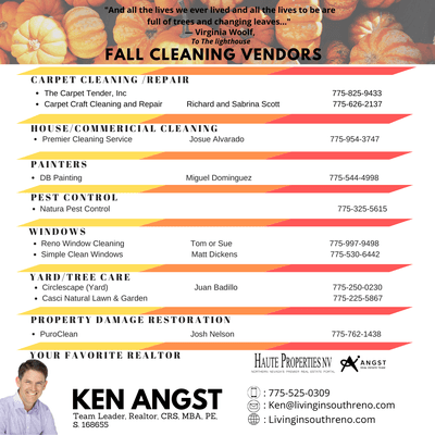 Well, Hello Fall!! This means it's also time for us to share our Fall Cleaning Vendor List. This list includes some of our favorite vendors