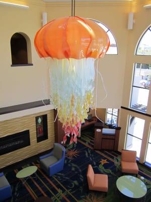 Famous Jellyfish Chandelier -- Sit by the fireplace while sipping some fine local wines.