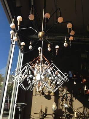 Black brass chandelier