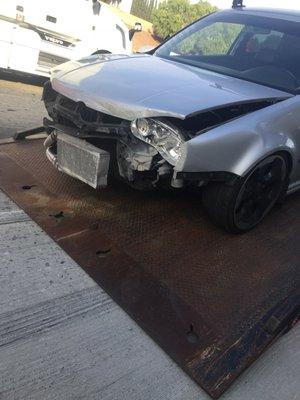 Here is my GTI after the accident!!