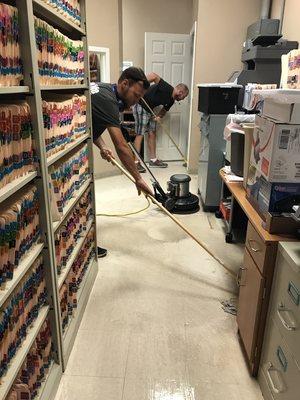 Floor stripping and prep work