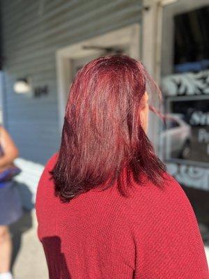 Firey red hair color