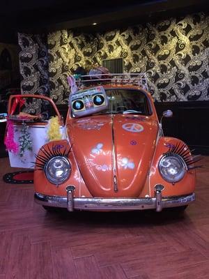 The amazing Hippie VW is a ton of fun and very unique, the interior is fully decorated. A must have at every event!